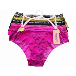 Juicy Couture Panties Briefs 5 Pack Multicolor Women’s Size Large No Panty Lines